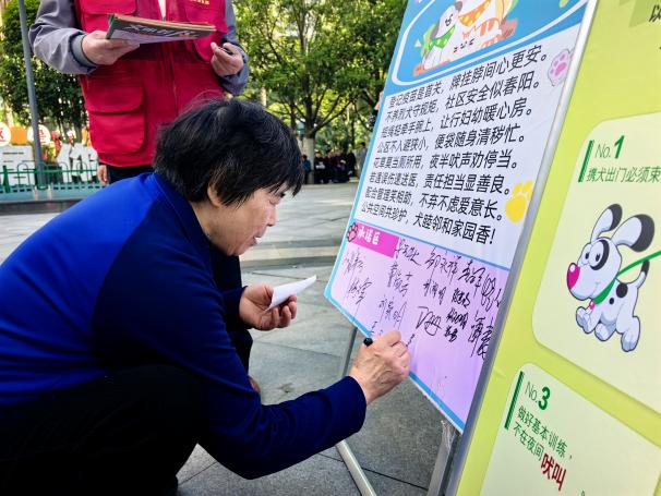 西林社区金科一城睦邻文明集 “养犬‘有’标・快递有‘道’”第3张-成都新闻网 西林社区金科一城睦邻文明集 “养犬‘有’标・快递有‘道’”第3张